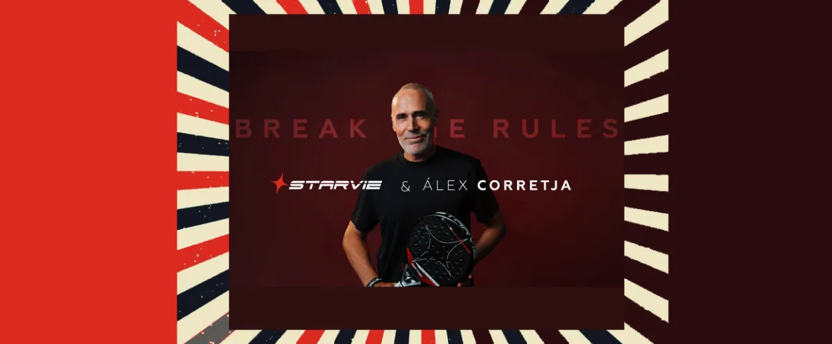 Imagen de lanzamiento de la nueva colección de StarVie con Alex Corretja y el lema Break the Rules